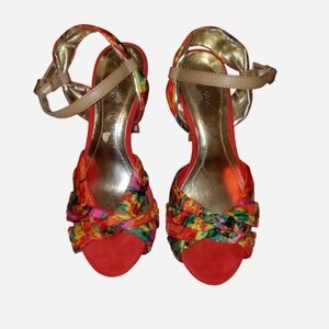 Style & Co Colorful Floral High Heel Open Toe Sandals
